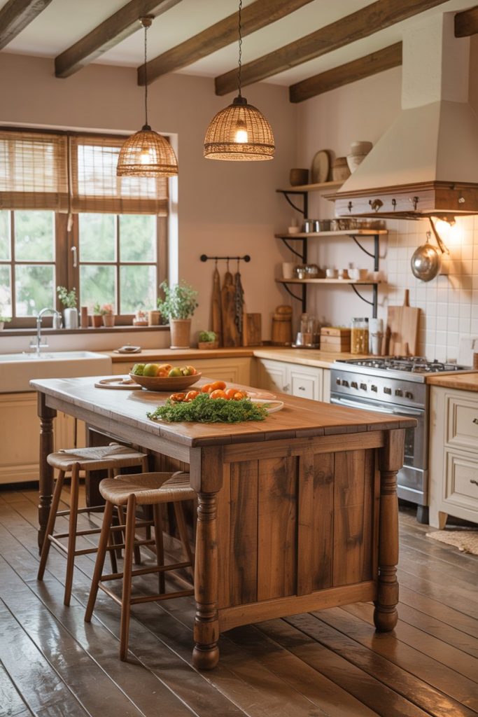 Rustic Wooden Island Style