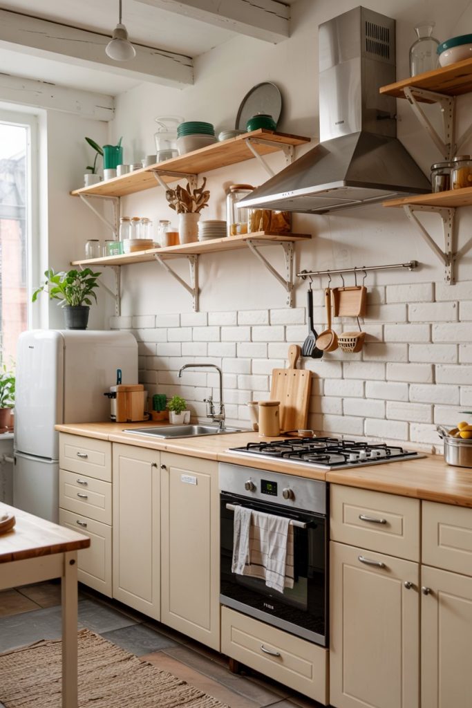Open Shelving Instead of Upper Cabinets