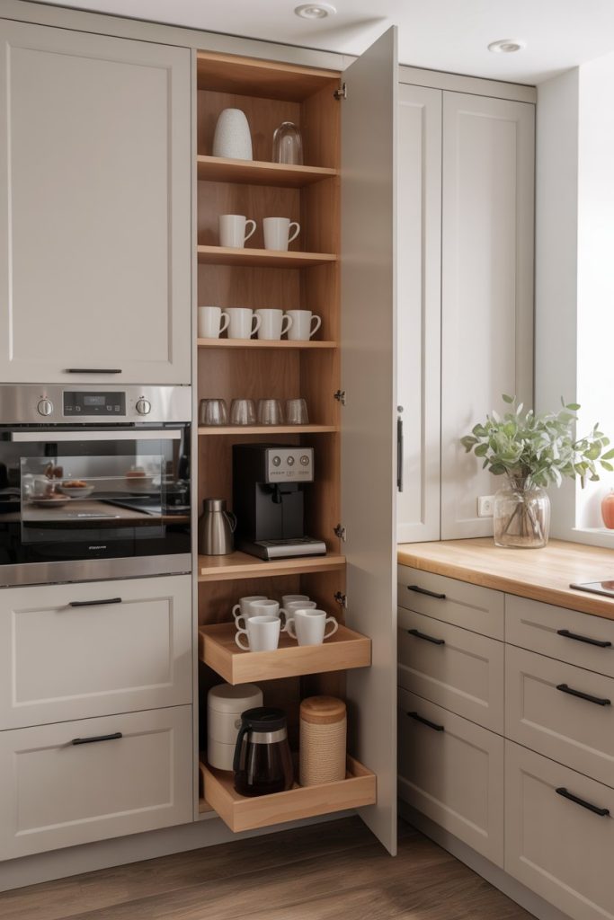 Hidden Cabinet Coffee Bar