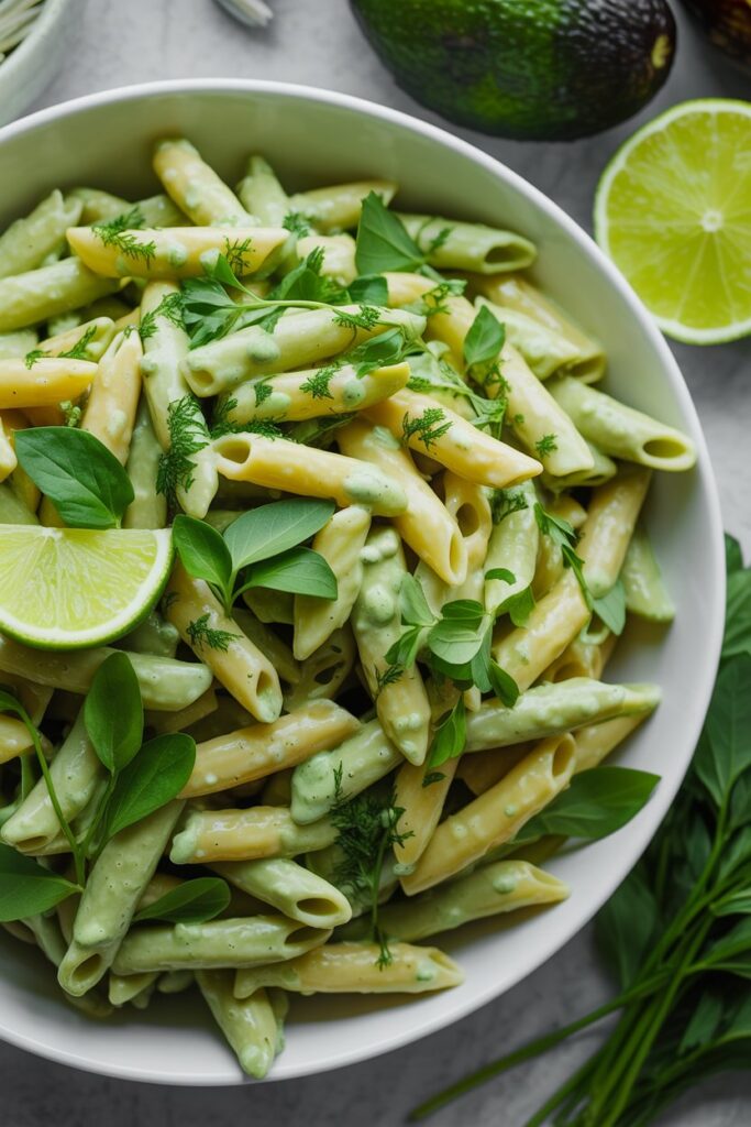 Avocado Lime Pasta Salad Dinner