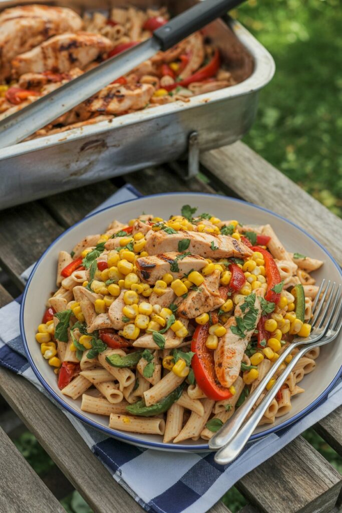 BBQ Chicken Cold Pasta Salad