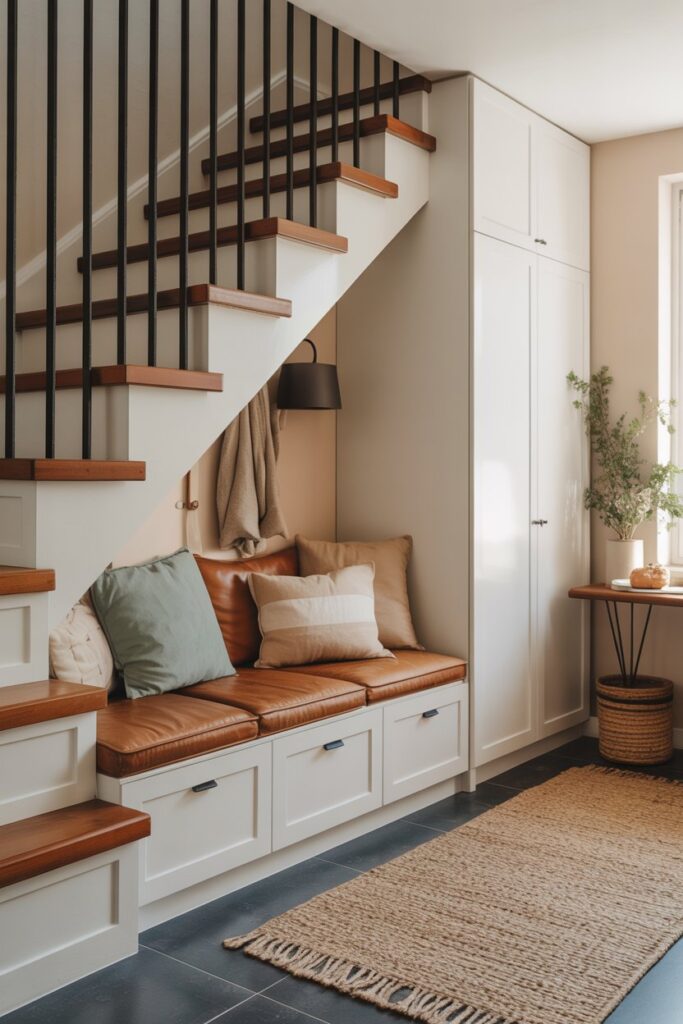 Hidden Storage Stair Bench