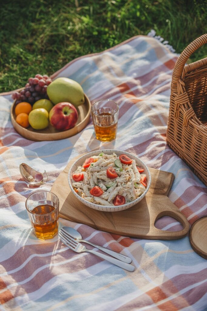 Chicken Pasta Salad Picnic Dinner