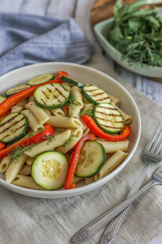  Cold Pasta Salad with Grilled Veggies