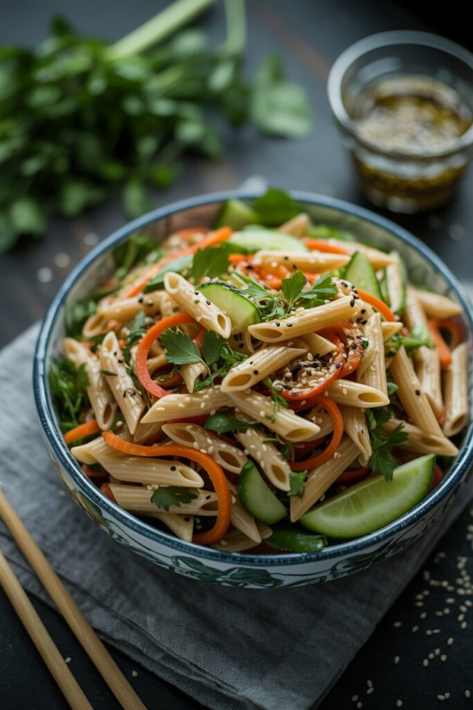 Cold Sesame Pasta Salad