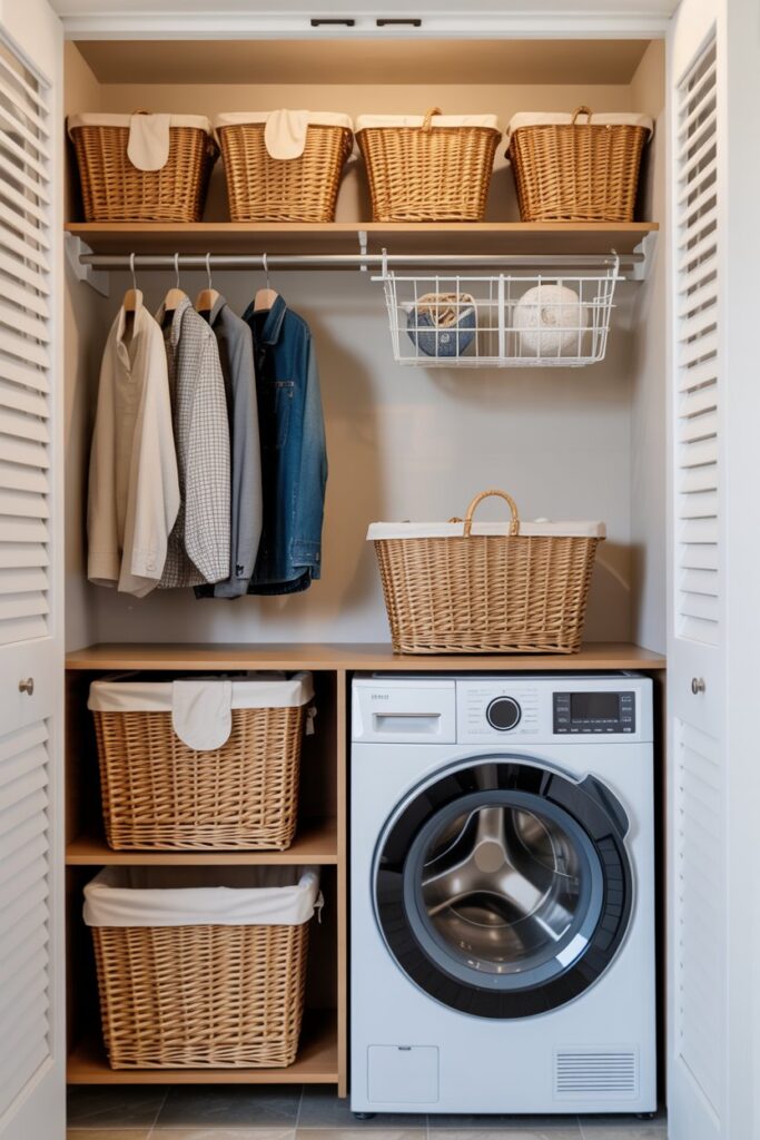 Hidden Laundry Closet Design