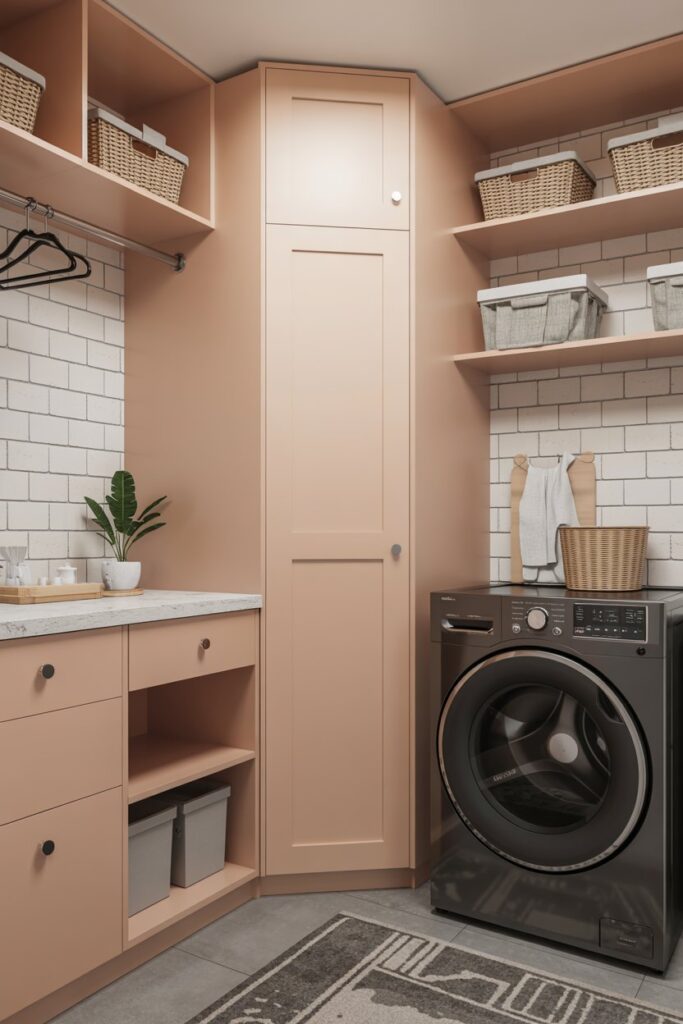 Corner Hidden Laundry Storage