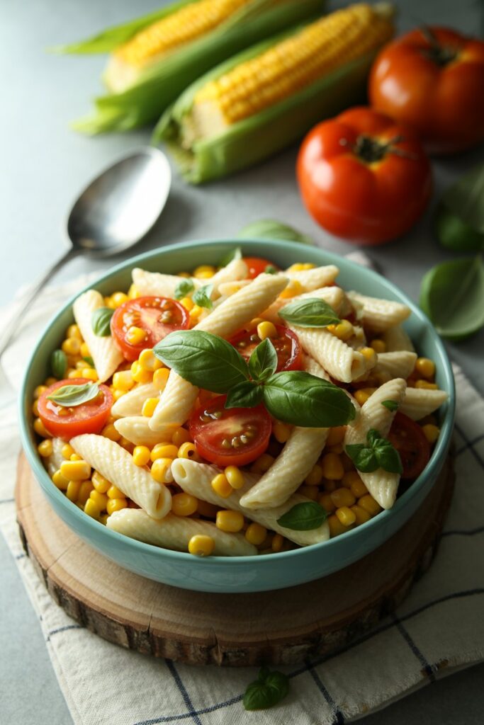 Corn & Tomato Cold Pasta Salad