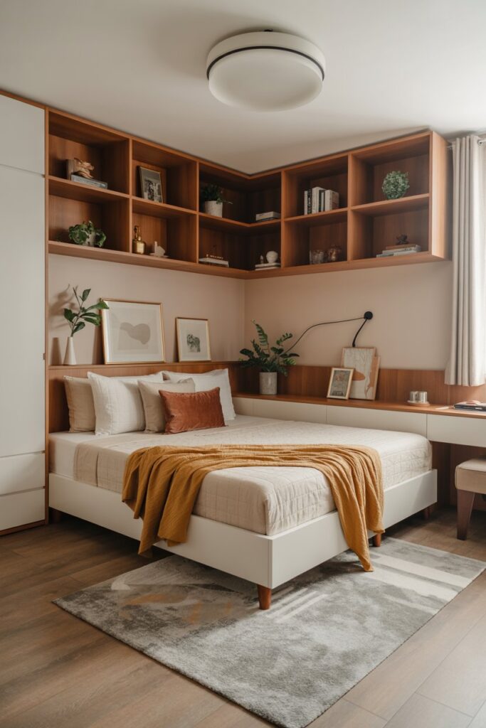 Corner Wraparound Storage Headboard