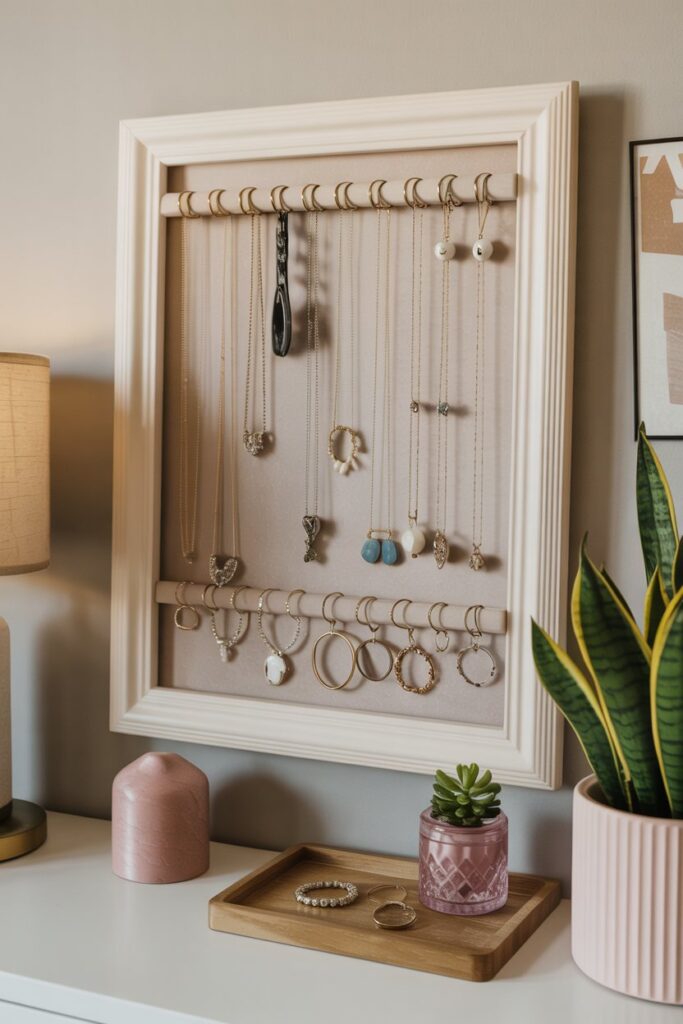 Hidden Jewelry Frame Display