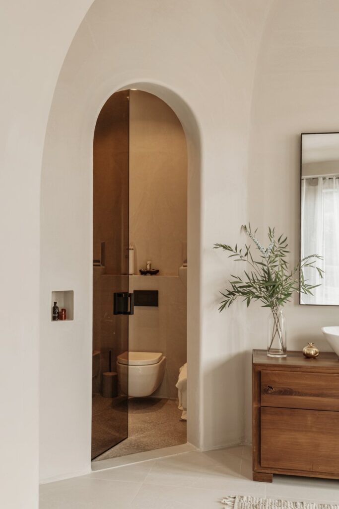 Hidden Archway Bathroom Door