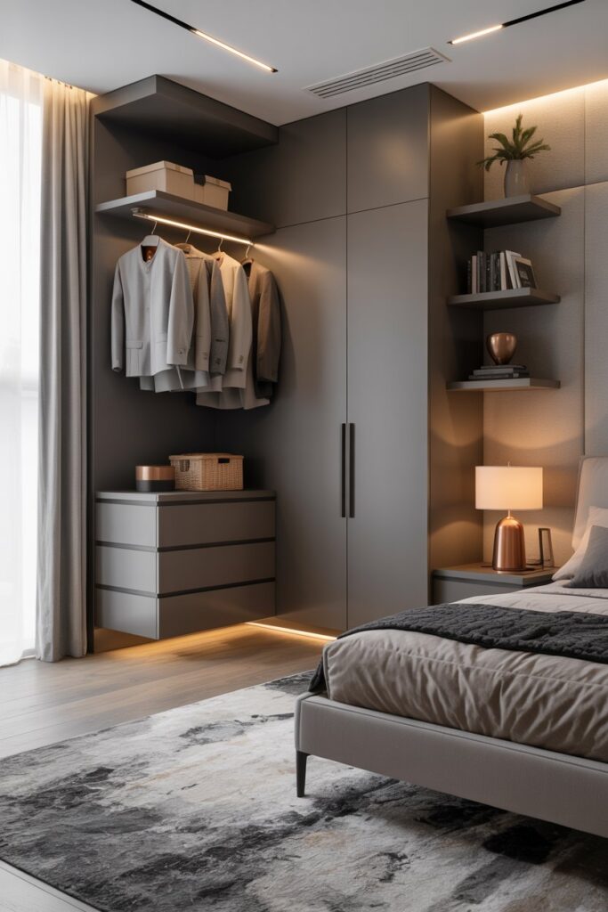  Floating Corner Closet Design
