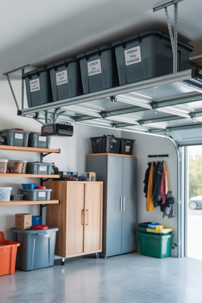 Overhead Hidden Bin System