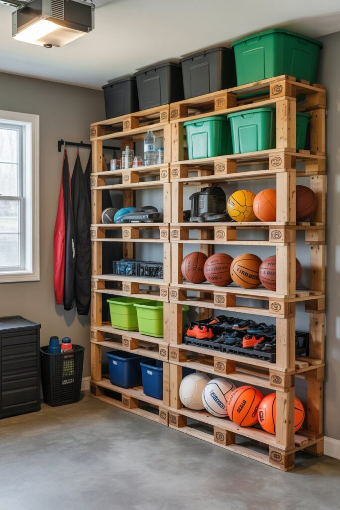 Pallet Sports Equipment Storage