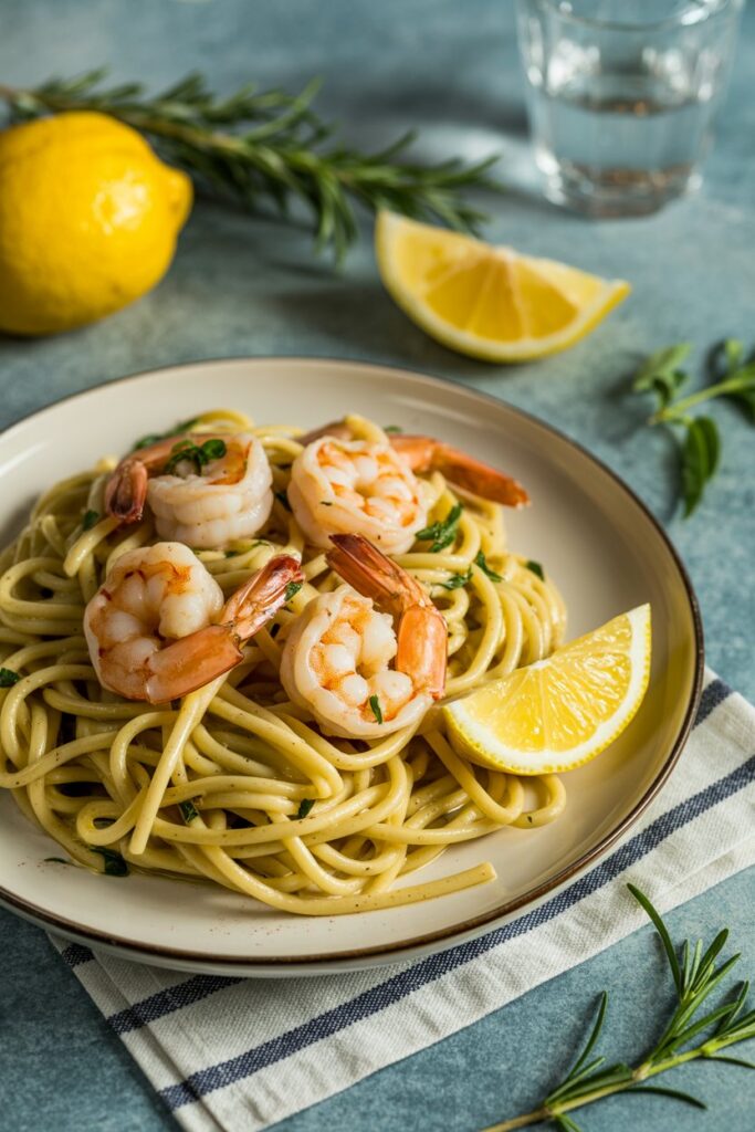 Garlic Shrimp Summer Pasta