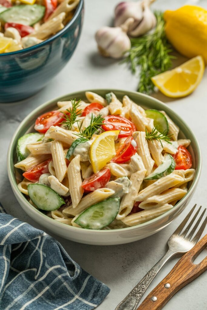 Greek Yogurt Chicken Pasta Salad