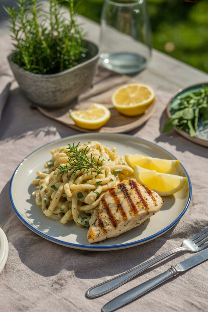Grilled Chicken & Lemon Pasta Salad Dinner