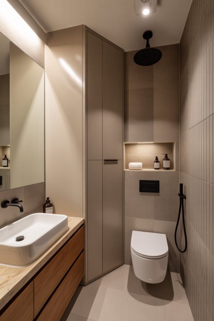 Hidden Corner Bathroom Closet