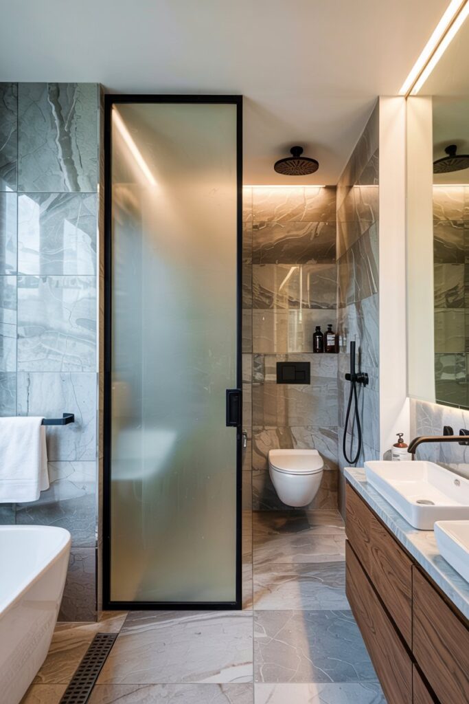 Hidden Glass Panel Door