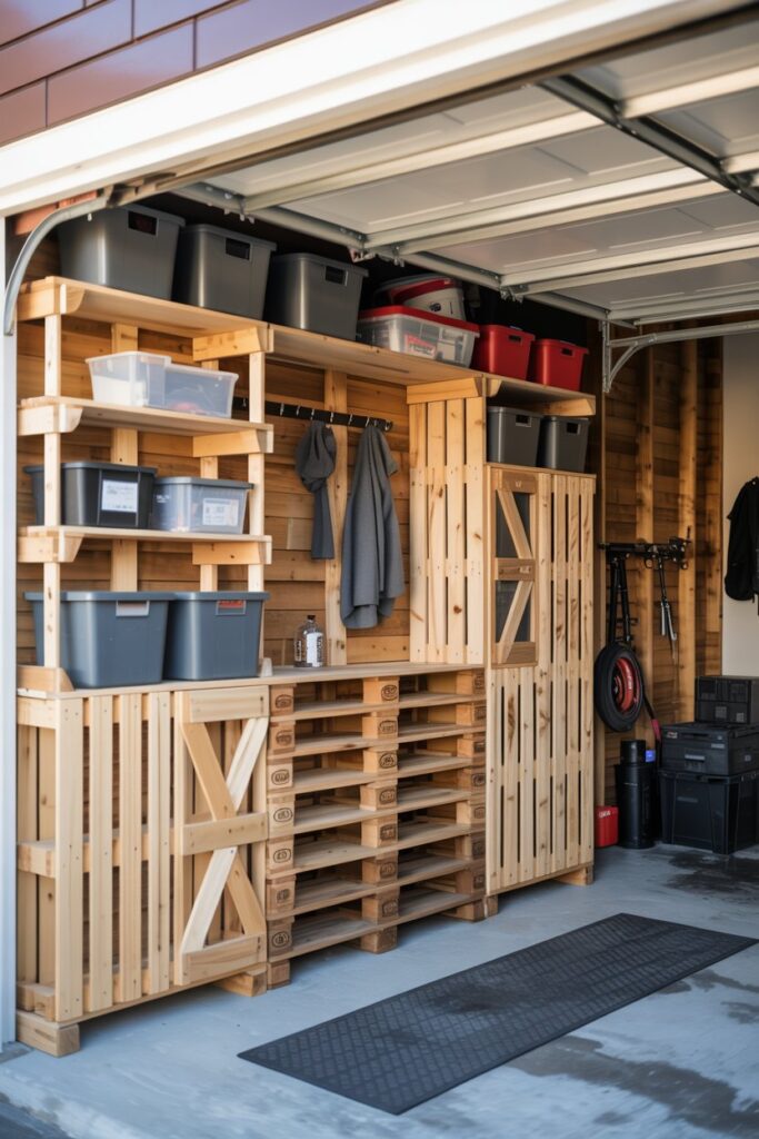 Hidden Pallet Cabinet Storage