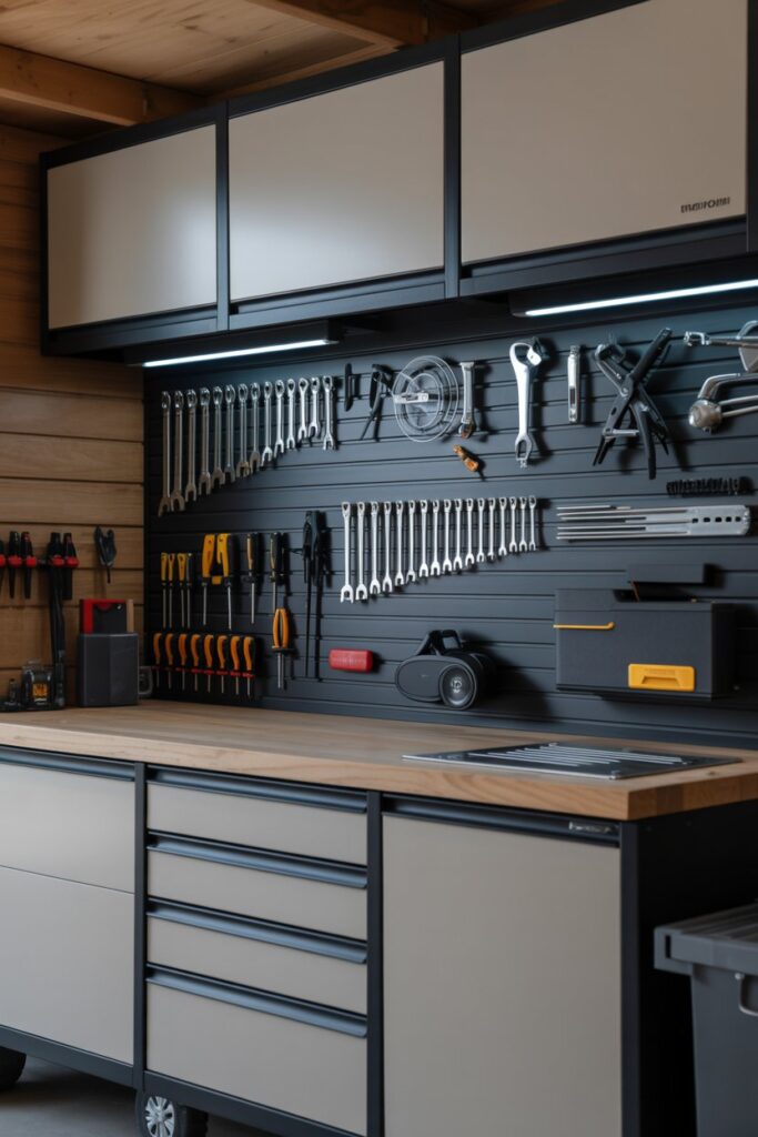 Magnetic Hidden Tool Wall
