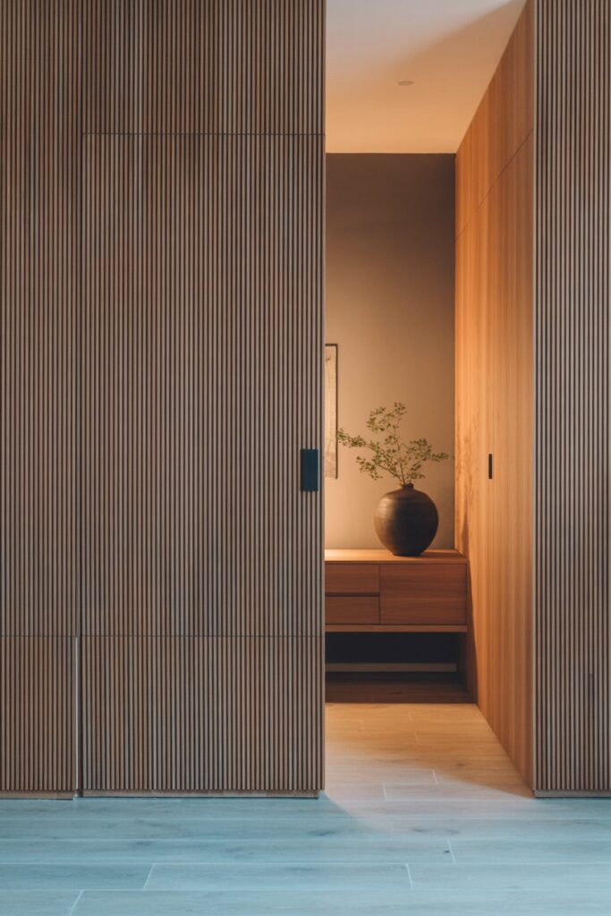 Hidden Wooden Wall Sliding Door