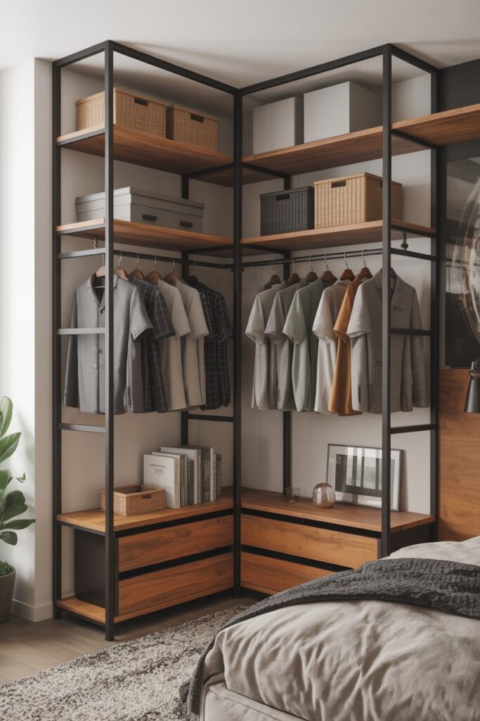 Industrial Style Corner Closet