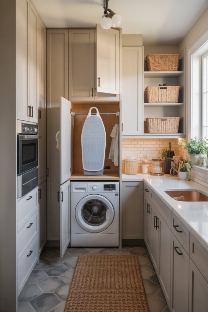Hidden Ironing Board Cabinet