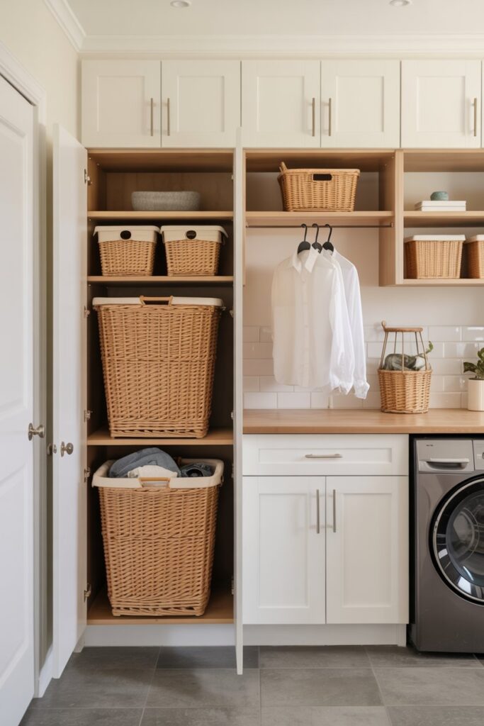Pull-Out Laundry Hamper Storage