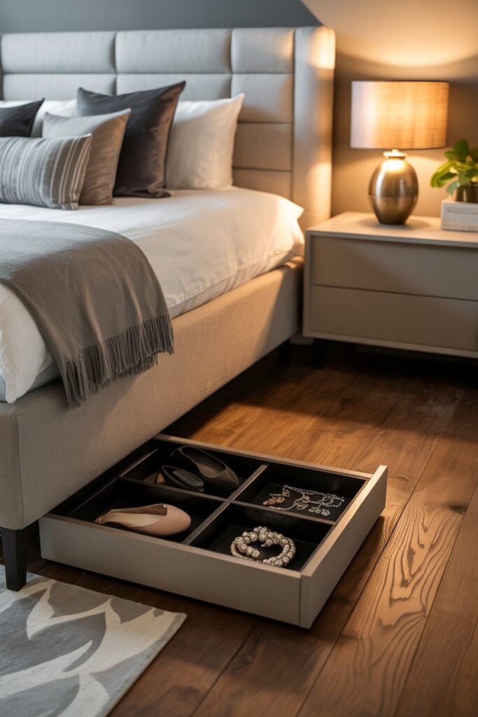 Hidden Floor Compartment Jewelry Storage