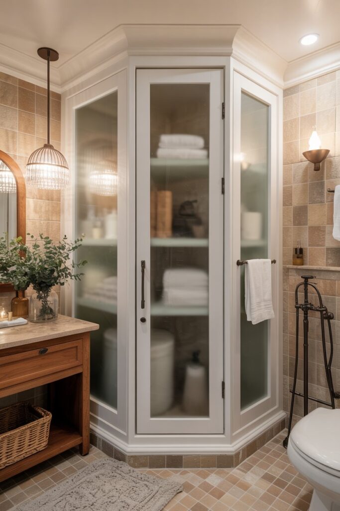 Glass Door Corner Closet