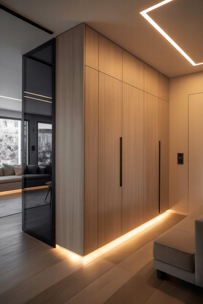  Full Wall Built-In Hidden Entry Storage