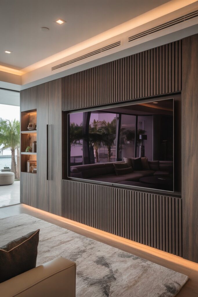 Hidden TV Wall Door