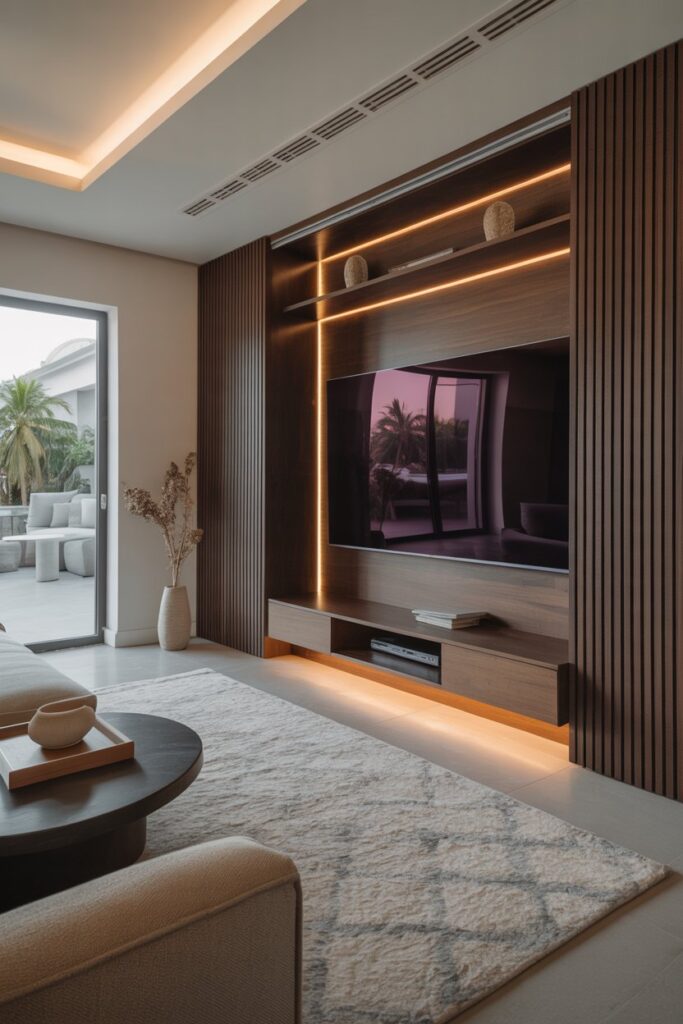Hidden TV Wall Sliding Door