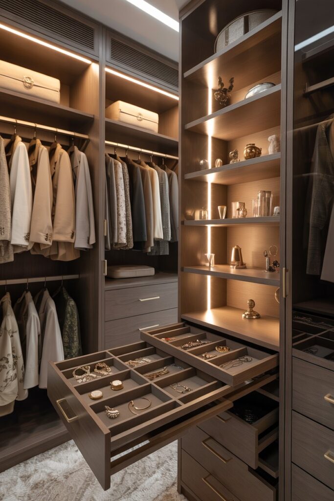 Pull-Out Closet Jewelry Cabinet