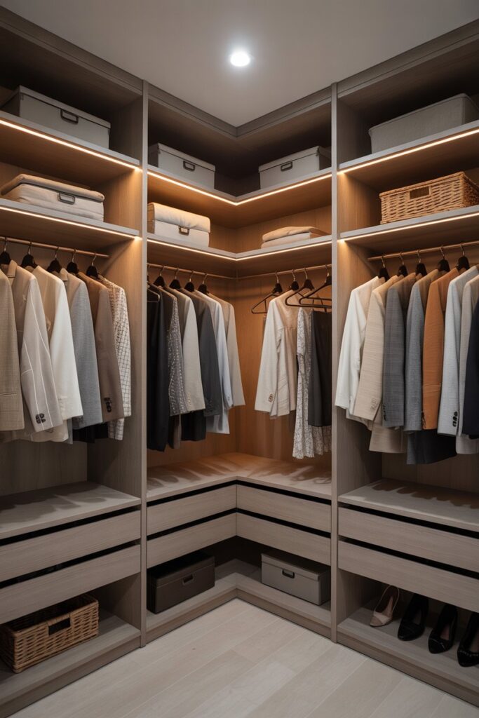 Walk-In Corner Closet Design