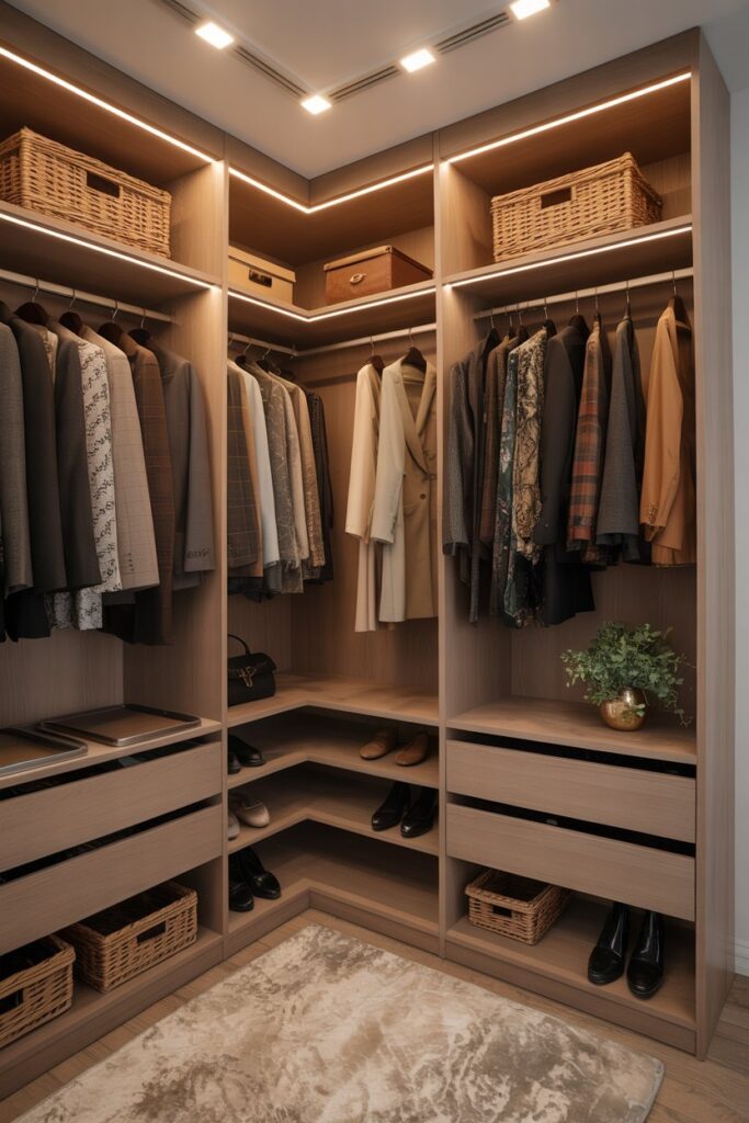Walk-In Corner Closet Design