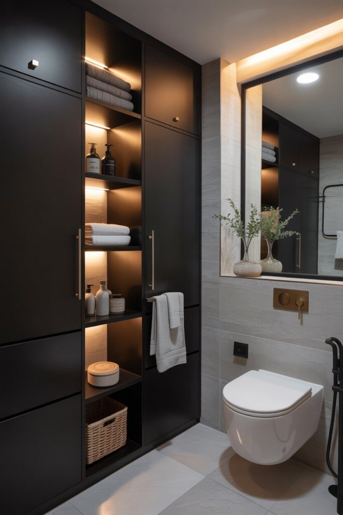 Black Modern Corner Closet