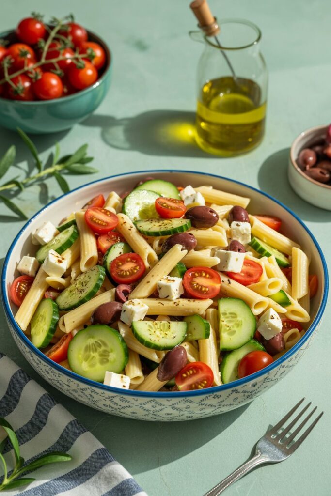  Mediterranean Veggie Pasta Salad