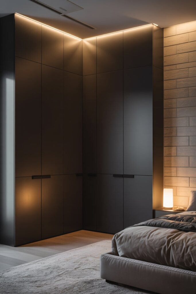 Matte Black Minimal Closet Doors