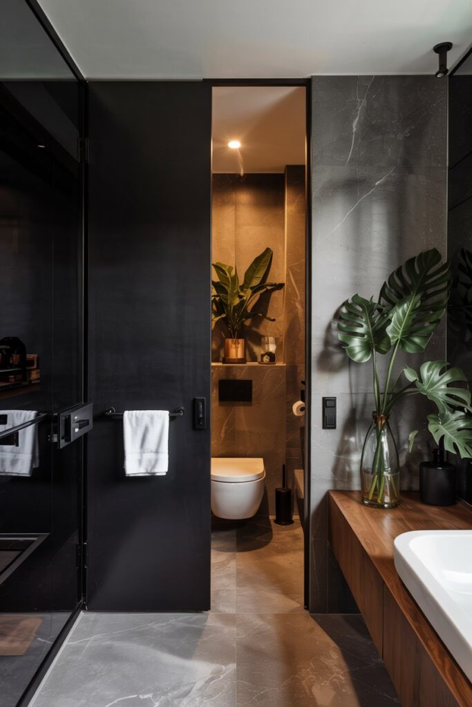 Minimal Black Frame Hidden Door
