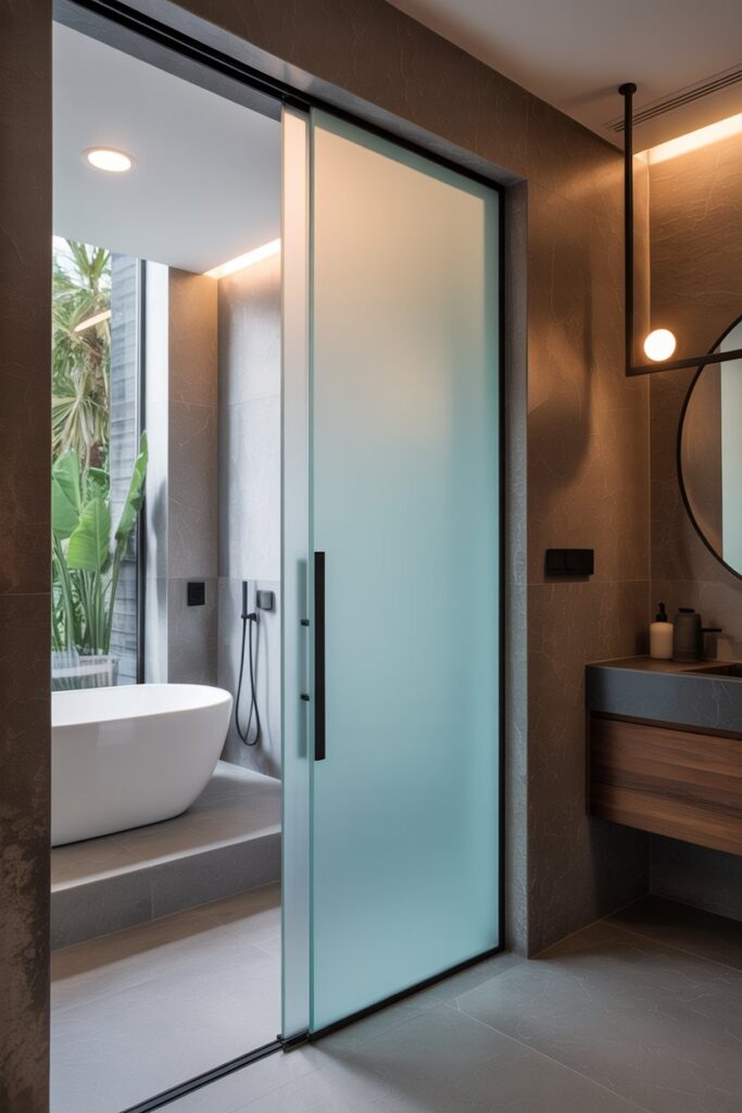 Pocket Sliding Bathroom Door