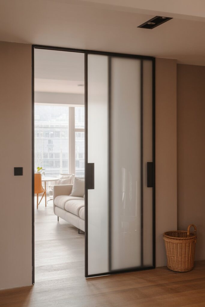 Glass Panel Hidden Door