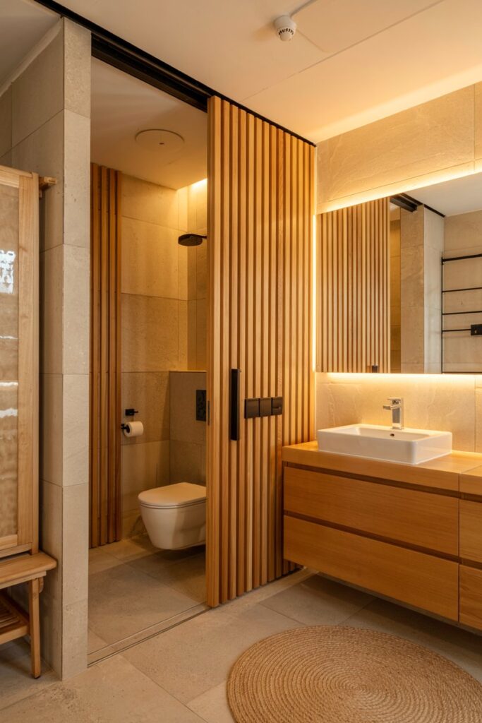 Wooden Slat Hidden Door