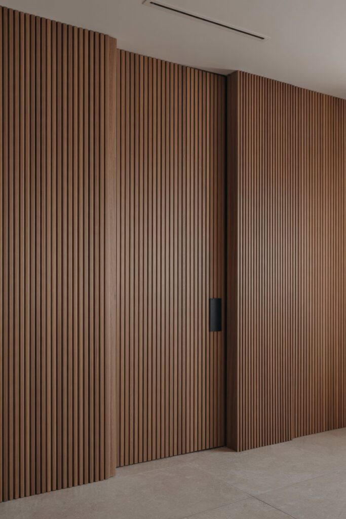 Wooden Slat Hidden Door
