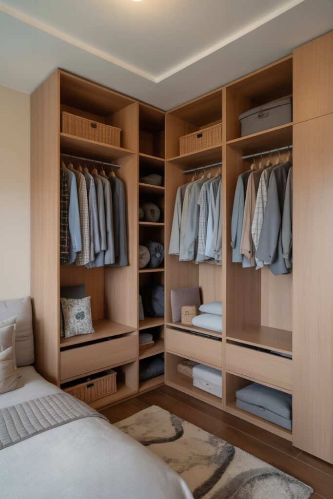 . L-Shaped Corner Wardrobe Design
