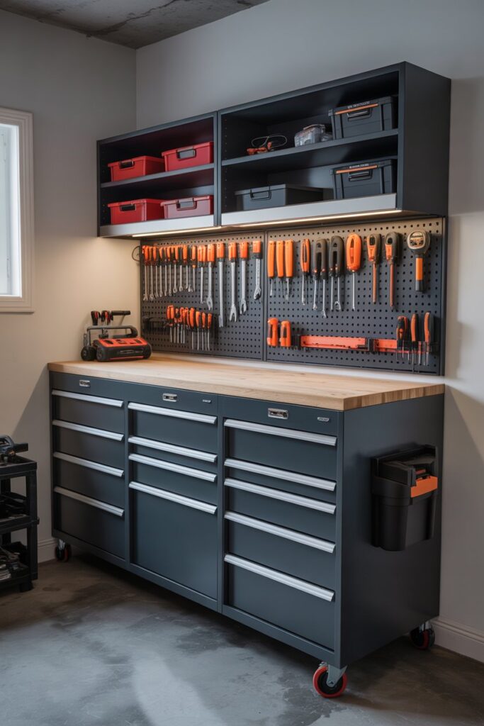 Rolling Hidden Storage Cabinets