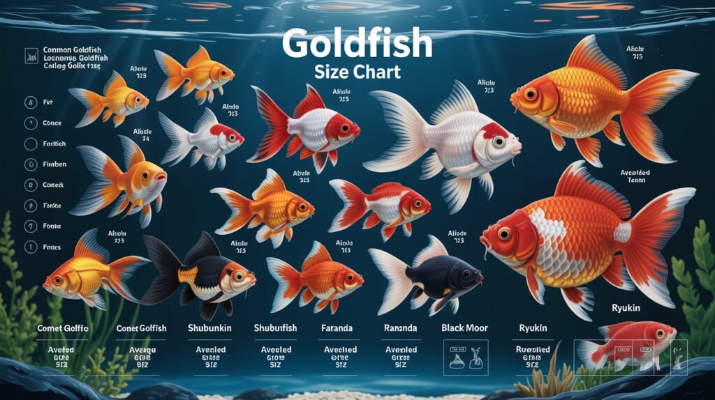 Goldfish Size Chart: Guide To Goldfish Growth And Tank Sizes
