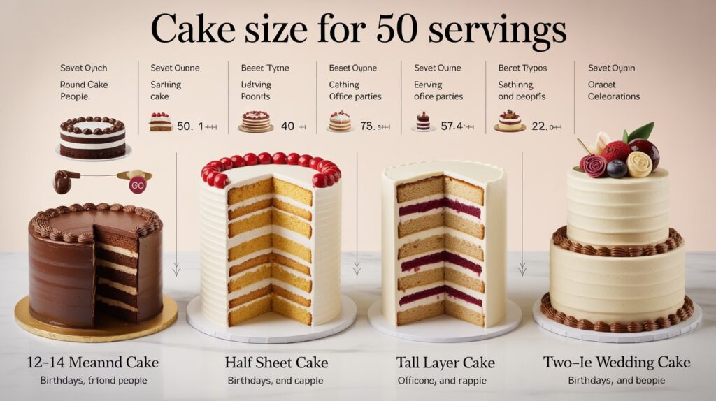 Cake Size For 50 Servings: Guide To Choosing The Right Cake