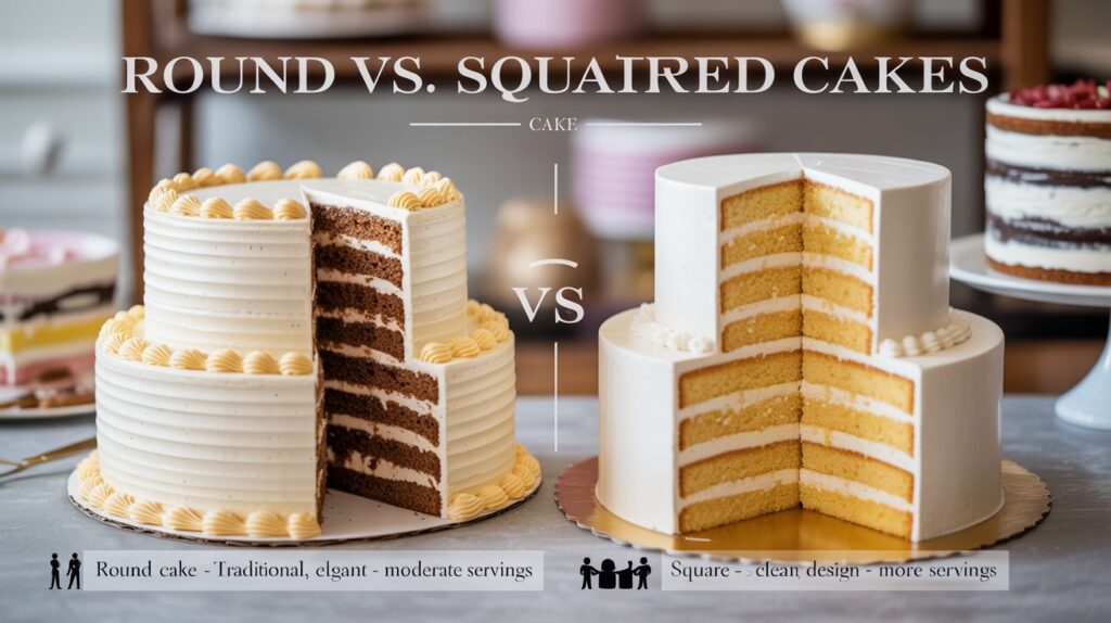 Round Vs. Square Tiered Cakes